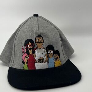Bob's Burgers Embroidered Family Flat Bill Snapback Hat Official 2017 Licensed